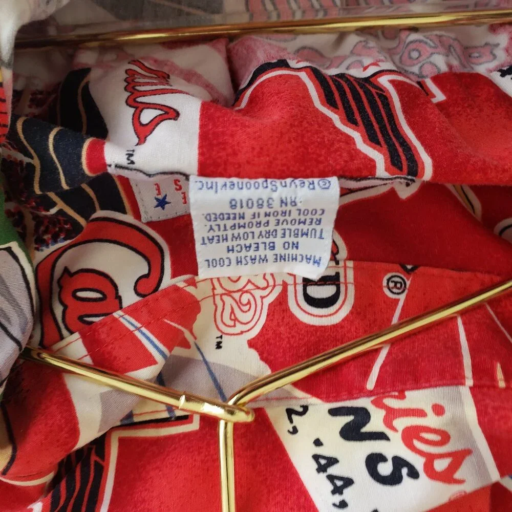 Reyn Spooner St Louis Cardinals World Series 1982 Hawaiian style Shirt Mens XL